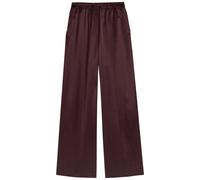 Tory Burch Pintuck Wide-leg Satin Trousers - Dark Red - 6 (UK10 / S)