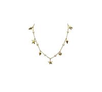 Tory Burch Poetry Of Things Shore Station Short Fashion Necklace In Brass/pearl/Shell/Starfish