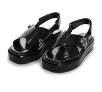 Tory Burch T Lock Platform Sandal 40mm, Perfect Black, 6.5