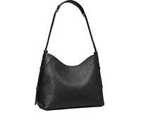 Tory Burch T Monogram pebbled messenger bag - Black OS