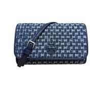Tory Burch Womens 146467 Thea Pebbled Leather With Gold-tone Hardware Crossbody Bag With Flat Wallet, Denim/Tory Navy, One Size, Wallet