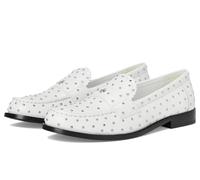Tory Burch Women's Classic Stud Loafer Flat, Cloud/Silver, 3 UK