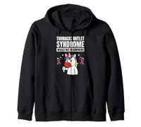 TOS Thoracic Outlet Syndrome Warrior Zip Hoodie