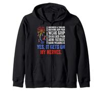 TOS Thoracic Outlet Syndrome Warrior Zip Hoodie