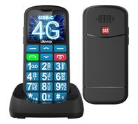 Tosaju 4G Feature Phone Unlocked Senior Mobile Phone Big Button Phone for Elderly Simple Basic Unlocked Sim Free Easy to Use Feature Mobile Phone LCD Display SOS Button 1000 mAh Battery