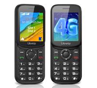 Tosaju 4G LTE Phone Mini Button Mobile Phone Without Contract 1.7 Inch Colour Display Bluetooth 1000 mAh Long Standby Time Dual SIM Portable Mobile Phone Senior Mobile Phone with LED Torch