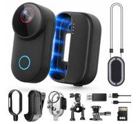 TOSBARRFT 4K Ultra HD Action Camera, 6-Axis Electronic Image Stabilization, 154° Wide Angle Lens, Waterproof Sports Camera with WiFi, 5H Battery Life with Charging Case (Black, 64GB)