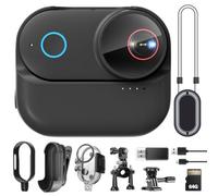 TOSBARRFT 4K Ultra HD Action Camera, 6-Axis Electronic Image Stabilization, 154° Wide Angle Lens, Waterproof Sports Camera with WiFi, 5H Battery Life with Charging Case (Black, 64GA)