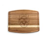 Toscana - a Picnic Time Brand - Harry Potter Hogwarts Ovale Acacia Cutting Board, Serving Board, Charcuterie Board, (Acacia Wood) 14.75 x 11.3 x 0.75