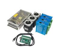 TOSEASTARS 3 Axis Closed Loop Stepper Motor Kit 3 pc Nema 23 57 mm Motor 1.2 Nm 3A Encoder 1000PPR & Stepper Motor Driver and 1 pc 350 W 24 V Power Supply for CNC Engraving Machine Milling Cutter Set