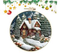 Toseky 2024 Christmas Embroidery Kit, Christmas Crosss Stitchy Kits for Beginners and Adults, Various Christmas Elements & Scene, D IY Stamped Crosss Stitchy Kit, Christmas Craft Decor for Home