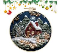 Toseky 2024 Christmas Embroidery Kit, Christmas Crosss Stitchy Kits for Beginners and Adults, Various Christmas Elements & Scene, D IY Stamped Crosss Stitchy Kit, Christmas Craft Decor for Home
