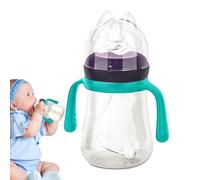 Toseky Baby Bottles, 240ml Silicone Nipple Baby Feeder, Leak-Proof Portable Sippy Bottle with Handles, Baby Feeding Supplies for Kids Bedtime Milk