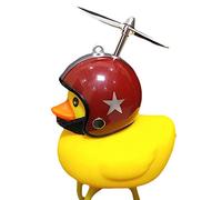 Toseky Duck Bell Cartoon Duck Head Light Shining Duck Bells Horn and Dashboard Decorations with Rubber Yellow Duck, Horn Car Ornaments,kids Horns Light Decor Squeeze Duck