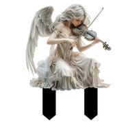 Toseky Fairy Garden Accessories, Plant Pot Ornaments Fairy Figuren Garden Statues, Angel Playing The Violin, Acrylic Fairy Figurines, Whimsical Garden Decor, For Garden Indoor Outdoor Yard Pathway Law