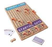 Toseky Horse Board Game wooden horse race board game Racing Board Games for Fun and Family Game Night Family Game with Horses Dice Cards,Fun Games Across The Board Horseracing Game