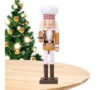Toseky Nutcracker Decor Wooden Nutcracker Soldier Holiday Nutcracker Soldier Chef Figure,Exquisite And Vivid Wooden Nutcracker For Festive Fireplace Table Shelf Or Mantle