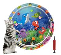 Toseky Pet Water Play Mat, Pet Water Sensory Mat Cats Toy, Animals Resting Sleeping Bed, Hot Days Cooling Pad for Sofa Balcony Courtyard Small Medium Large Breeds