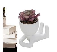 Toseky Plant Pot,Ceramic Human Shaped Flower Vase - Decorative Human Face Flower Pot for Living Rooms, Balconies, Gardens