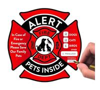 Toseky Please Rescue Our Pets | Save Our Pets Stickers | Adhesive Pet Alert Safety Fire Rescue Sticker, UV Fade Resistant, Removable, for Window, Door Or House