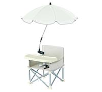 Toseky Portable Booster Chair,Dining Table Booster Seat - Folding Portable Travel Booster Chair with Parasols for 6-36 Years Old Babies