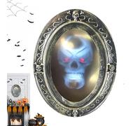 Toseky Scary Motion Activated Haunted, Sound Speaking Haunted Oval | Halloween Scary Portrait, Motion-Activated with Eerie Effects for Halloween Decorations