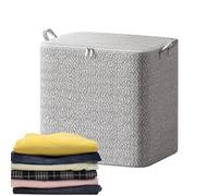 Toseky Storage Boxes With Lids Clothes Storage Boxes Collapsible Storage Box With Carry Handles, Double Zipper Fabric Storage Box For Clothes Duvet Blankets Bedding Moving House