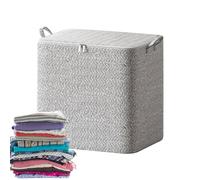Toseky Storage Boxes With Lids Clothes Storage Boxes Collapsible Storage Box With Carry Handles, Double Zipper Fabric Storage Box For Clothes Duvet Blankets Bedding Moving House