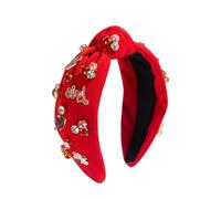Toseky Valentine's Day Headband - Jeweled Rhinestone Crystal Wide Top Knot Hairband - Heart Rhinestone Hairband, Women's Fashion Headbands for Holiday, Birthday