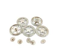 TOSGMLOUS 5pcs Conchos Leathercraft Accessories Glossy Silver Western Texas Star Saddle Engraved Ranger Screw Back 1.4 inch, 37 mm
