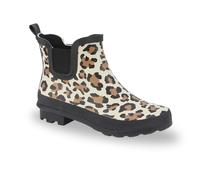 TOSH Ladies Chelsea Ankle Wellingtons Boots Short Pull On Waterproof Rubber Womens Riding Equestrian Wellies (Leopard, UK Footwear Size System, Adult, Women, Numeric, Medium, 7)