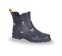 TOSH Ladies Chelsea Ankle Wellingtons Boots Short Pull On Waterproof Rubber Womens Riding Equestrian Wellies (Navy Bumble Bee, UK Footwear Size System, Adult, Women, Numeric, Medium, 6)