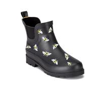 TOSH Ladies Chelsea Ankle Wellingtons Boots Short Pull On Waterproof Rubber Womens Riding Equestrian Wellies (Black Bumble Bee, UK Footwear Size System, Adult, Women, Numeric, Medium, 5)