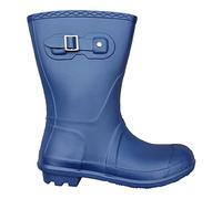TOSH Womens Wellingtons Short Half Leg Boots Festival Wellies Dog Walking Ladies Buckle Adjustable Camping (Dark Blue, uk_footwear_size_system, adult, women, numeric, medium, numeric_8)