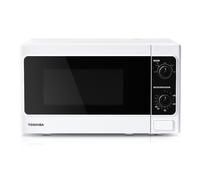 TOSHIBA 20 Liter 800W Manual Control Solo Small Microwave, Compact with 5 Power Levels, Automatic Defrost Function, Perfect for 9'' pizza, Clock and