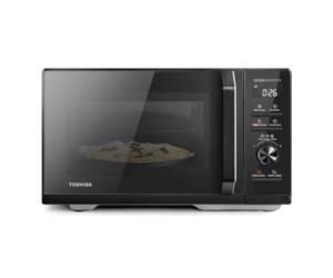 Toshiba 25L 3-in-1 900W Digital Microwave Oven With Grill, Origin Inverter, Chef Defrost, Microwave, Combi, 10 Power Levels, 7 Auto Menus, Easy Clean, Perfect for 10'' Pizza, Black, MW3-AG25PFI(BK)