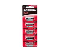 Toshiba 27A Battery, Extra Long Life - 12v Alkaline for Remote Control, Sensors, Keypads - GP27A, 8LR732, MN27 - Pack of 5