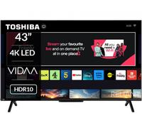 Toshiba 43 Inch 4K Ultra HD LED HDR Smart VIDAA Freely TV & Dolby - 43UV2F53DBU [EEK: E]