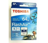 Toshiba Flashair W-04 64GB SDXC UHS-I Class 3 memory card THN-NW04W0640E6 x1 QTY