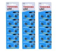 TOSHIBA LR41 AG3 1.5V ALKALINE BATTERY 3PACK X (10PCS) =30