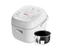 Toshiba Mini Rice Cooker, 3 Cups Uncooked Small Rice Cooker, Steamer & Warmer, With Fuzzy Logic And One-Touch Cooking, 24 Hour Delay Timer And Auto Keep Warm Feature, White