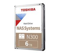 Toshiba N300 6TB NAS 3.5-Inch Internal Hard Drive - CMR SATA 6 GB/s 7200 RPM 128 MB Cache - HDWN160XZSTA