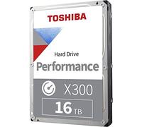 Toshiba X300 16TB Performance & Gaming 3.5-Inch Internal Hard Drive - CMR SATA 6 GB/s 7200 RPM 512 MB Cache - HDWR31GXZSTA