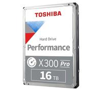 Toshiba X300 PRO 16TB High Workload Performance for Creative Professionals 3.5-Inch Internal Hard Drive - Up to 300 TB/Year Workload Rate CMR SATA 6 GB/s 7200 RPM 512 MB Cache - HDWR51GXZSTB