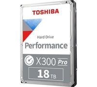 Toshiba X300 PRO 18TB High Workload Performance for Creative Professionals 3.5-Inch Internal Hard Drive - Up to 300 TB/Year Workload Rate CMR SATA 6 GB/s 7200 RPM 512 MB Cache - HDWR51JXZSTB