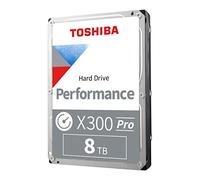 Toshiba X300 PRO 8TB High Workload Performance for Creative Professionals 3.5-Inch Internal Hard Drive - Up to 300 TB/Year Workload Rate CMR SATA 6 GB/s 7200 RPM 256 MB Cache - HDWR480XZSTB