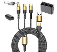 Tosiicop Charger for DJI Mini 4 Pro - Mini 4K/2SE/Avata/Mini 3 Pro/Air 2S/Mavic 3 Pro/Air 3 Mavic Drones Fast Charging Cable 5FT 3-in-1 USB Type C 5A for DJI FPV Battery Accessories