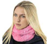 TOSKATOK Unisex Mens Ladies Kids Cosy Warm Snug Teddy Fur Fleece Ultra Soft Microfibre Dense Pile Balaclava Hood Snood Neckwarmer - CANDYPINK