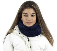 TOSKATOK Unisex Mens Ladies Kids Cosy Warm Snug Teddy Fur Fleece Ultra Soft Microfibre Dense Pile Balaclava Hood Snood Neckwarmer - Navy