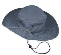 TOSKATOK UPF 50 + Boys Kids Safari Outback Australian Style Cotton Bush Sun Protection Hat with Wide Brim, Detachable Chin Strap, Side Press Studs and Air Vents-DENIM-52